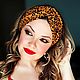 NEW! Повязка чалма летняя Леопард Горчица. Чалмы. SOFIE ACCESSORIES. Интернет-магазин Ярмарка Мастеров.  Фото №2