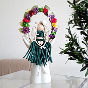 Для дома и интерьера handmade. Livemaster - original item Macrame spring Doll. Green Dress. Handmade.