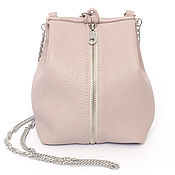 Сумки и аксессуары handmade. Livemaster - original item Pink small Handbag Crossbody sack Purse with chain. Handmade.