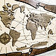 Карта мира "Винтаж". Карты мира. JDgroup. Настенные часы и Декор.. Ярмарка Мастеров.  Фото №5