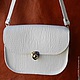 A white handbag is a `Stylish` from natural leather, solid color, small bag, bag for Hiking bag shoulder bag handmade bag for the summer, buy a bag, handbag, gift
