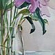 Фиолетовые пионы. Картины. Девяткова Татьяна ArtStudio. Ярмарка Мастеров.  Фото №4