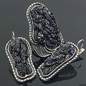 Ethnic Avant-garde Ring #57 with black agate in silver HB0066-3