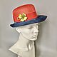 Two-tone hat with a neck, Hats1, Moscow,  Фото №1
