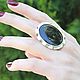 Stat Ring with black onyx in 925 silver ALS0006, Rings, Yerevan,  Фото №1