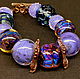 Bracelet Lavender lampwork. Bead bracelet. Lyudmila DemidoVa jewelry from glas. Online shopping on My Livemaster.  Фото №2