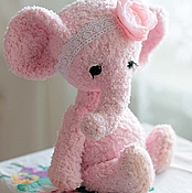 Куклы и игрушки handmade. Livemaster - original item Pink elephant Teddy 