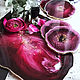 Сервировочный набор из эпоксидной смолы: bloom gradient, Сервизы, Санкт-Петербург,  Фото №1