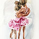 Order Two ballerinas, sisters, girlfriends, picture in the nursery. myfoxyart (MyFoxyArt). Livemaster. . Pictures Фото №3