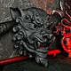 Японская маска Комаину: Каменная маска кота. Маски интерьерные. Workshop_RS. Ярмарка Мастеров.  Фото №5