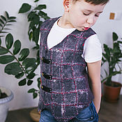 Одежда детская handmade. Livemaster - original item Felted vest for boy a 