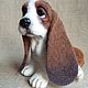 Basset, looking into your soul. Felted Toy. Toys from Togliatti with love.. My Livemaster. Фото №4