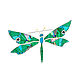 Brooch BUTTERFLY. Brooch with turquoise, malachite, mother of pearl. Brooches. ARIEL - MOSAIC. My Livemaster. Фото №5