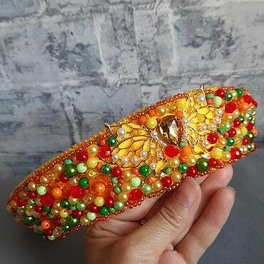 Украшения ручной работы. Ярмарка Мастеров - ручная работа Кокошник Листопад. Handmade.