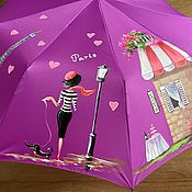Зонт с росписью - Питерские мотивы