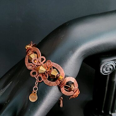 Украшения ручной работы. Ярмарка Мастеров - ручная работа браслет из меди. Handmade.