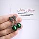 Серьги Charm. Серьги классические. Julia Glam. Интернет-магазин Ярмарка Мастеров.  Фото №2