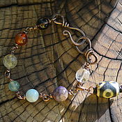 Украшения handmade. Livemaster - original item 7 chakras - The Sun and Great LOVE - copper harmonizer bracelet. Handmade.