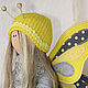 Order Doll butterfly. Yellow with gray. Interior doll. CountryKids - doll with a soul. Livemaster. . Stuffed Toys Фото №3