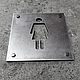 Steel sign in the loft style women's toilet. Signs1. dekor-tseh. My Livemaster. Фото №4