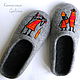 mens felted Slippers'Africa 2'felted, Slippers, Moscow,  Фото №1