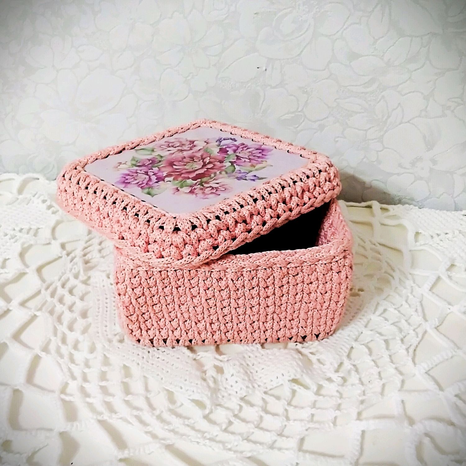 Вязаная корзинка в интернет-магазине Ярмарка Мастеров по цене 1020 ...