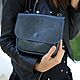 Сумка кожаная женская синяя. Классическая сумка. Migoto_bags. Интернет-магазин Ярмарка Мастеров.  Фото №2