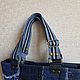 Джинсовая сумка шопер. Сумка-шоппер. Kate's JNS bags. Ярмарка Мастеров.  Фото №5