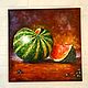 Oil painting Watermelon. Pictures. The colorful world. Online shopping on My Livemaster.  Фото №2