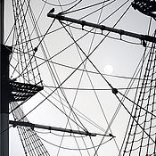 Картины и панно handmade. Livemaster - original item Black and white nautical photography, large abstract ship print. Handmade.
