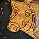 Кабанчик. Блюдо для мяса из дерева. Блюдо. Wood apple decor. Интернет-магазин Ярмарка Мастеров.  Фото №2