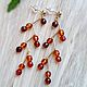Amber. Earrings 'How much on the Christmas tree' amber gilding YUK. Earrings. Frollena II. Natural Baltic amber. My Livemaster. Фото №4