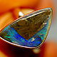 Ring with black opal 'Game Indigo', Australian opal, silver. Rings. EdGems jewerly. My Livemaster. Фото №4