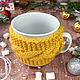 A mug with a knitted heating pad, Mugs and cups, Moscow,  Фото №1