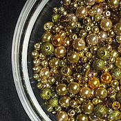 Материалы для творчества handmade. Livemaster - original item Beads mix 14 Gold pearls 10 g. Handmade.