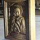 Order Carved icon of our lady of Vladimir, solid oak. SOFIWOOD. Livemaster. . Icons Фото №3