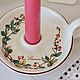 Винтаж: Фарфоровый подсвечник с ручкой. Botanica, Villeroy & Boch. Кухонная утварь винтажная. Винтажная посуда из Германии. Ярмарка Мастеров.  Фото №4
