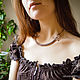 Collar de cobre 'Sinfonía Oscura' delicado adorno para el cuello. Necklace. Strangell Jewelry. Ярмарка Мастеров.  Фото №6