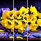triptych 'Bouquet of yellow tulips', Pictures, St. Petersburg,  Фото №1