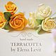 Розы из полимерной глины в прическу.Terracotta by Elena Levit.