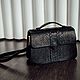 Black Python Leather Bag. Crossbody bag. ulijana-zijangirova. My Livemaster. Фото №6