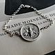 Chain bracelet with bee silver 925 coin, Chain bracelet, Moscow,  Фото №1