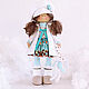 Зима. Кукла текстильная. Милашка Сьюзи. Интерьерная кукла. Warianta_dolls. Авторские куклы. Интернет-магазин Ярмарка Мастеров.  Фото №2
