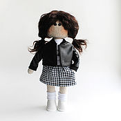 Куклы и игрушки handmade. Livemaster - original item Doll knitted, handmade, interior doll in jacket and skirt. Handmade.