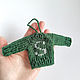 Елочная игрушка свитерок Слизерин Гарри Поттер подарок. Елочные игрушки. ArtKnitDesign Свитера Уизли. Ярмарка Мастеров.  Фото №4
