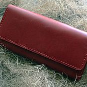 Сумки и аксессуары handmade. Livemaster - original item Women`s wallet made of genuine leather cherry. Handmade.