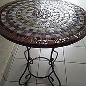 Для дома и интерьера handmade. Livemaster - original item TABLES: Wrought iron table with mosaic 