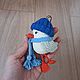 Вязаный брелок Чайка в шапке. Брелок. Cute_toys_store (Анастасия). Интернет-магазин Ярмарка Мастеров.  Фото №2
