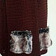 Knitted brown vest with laughing pockets ' Chocolate'. Vests. vyazanaya6tu4ka. My Livemaster. Фото №6