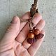 Order Earrings with palm seeds and wooden beads brown ethno boho. florispb. Livemaster. . Earrings Фото №3